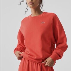 NWOT ALO Accolade Crewneck Sweatshirt in Red Hot Summer